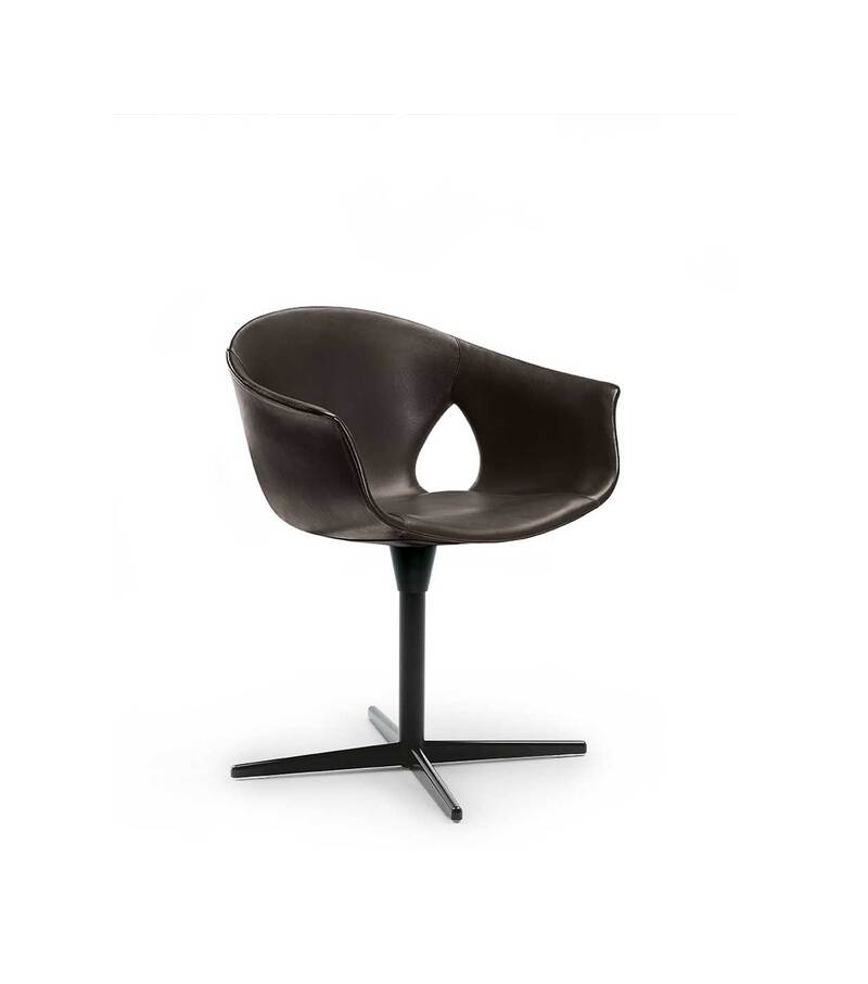 Ginger Ale Office Armchair With Column Poltrona Frau