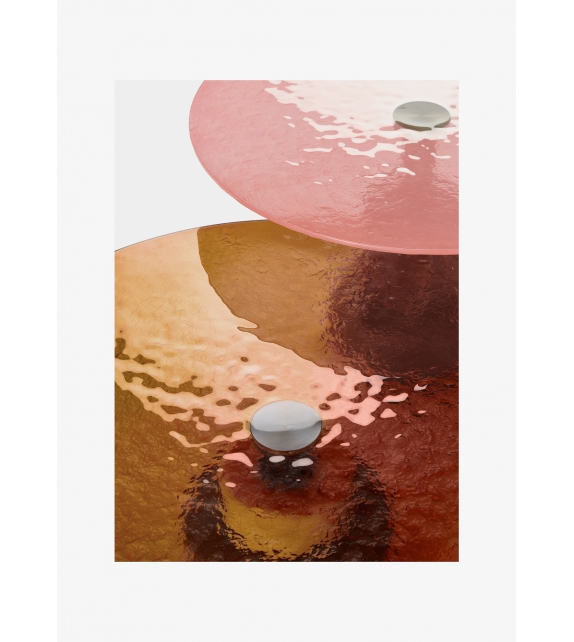 Menhir C+E avec Plateau en Verre Acerbis Table Basse