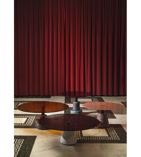 Menhir A with Glass Top Acerbis Coffee Table