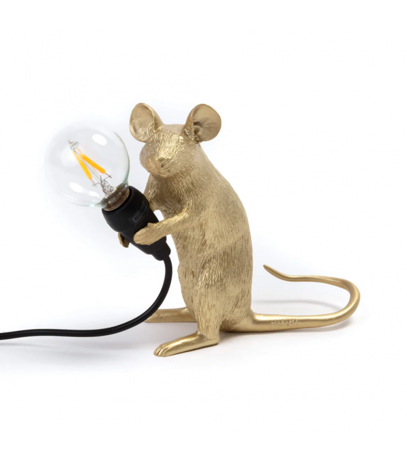 Mouse Gold Seletti Table Lamp