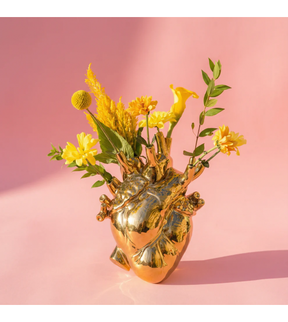 Seletti Vase Gold in Bloom White