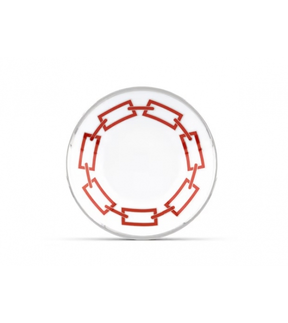 Piatto Caffè Catene Scarlatto Ginori 1735