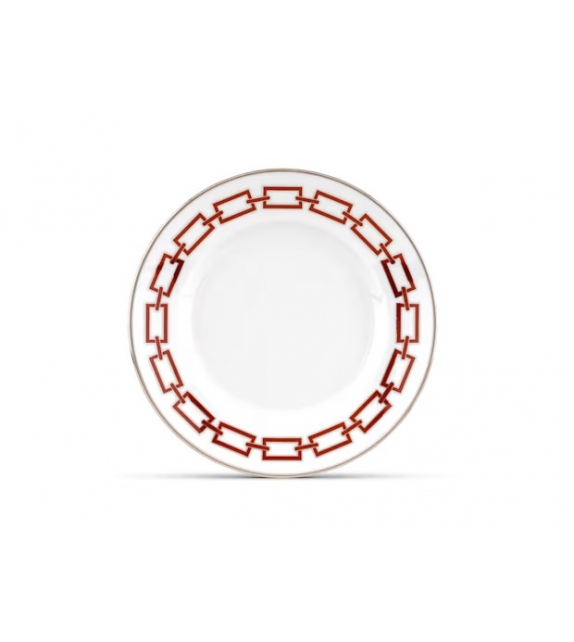 Piatto Dessert Catene Scarlatto Ginori 1735 Assiette