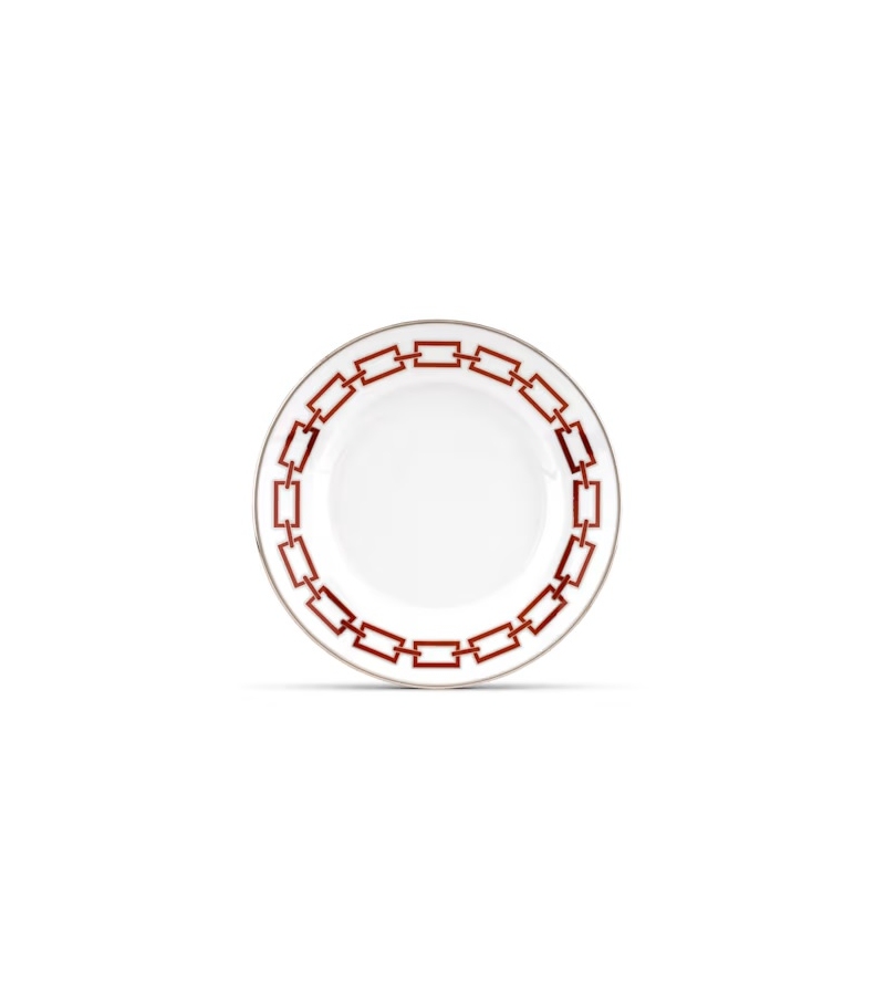 Piatto Dessert Catene Scarlatto Ginori 1735 Teller