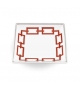 Coppa Quadrata Bassa Catene Scarlatto Ginori 1735 Low Square Cup