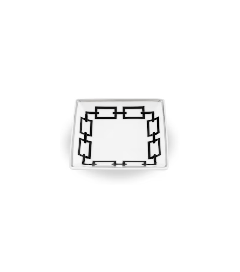 Coppa Quadrata Bassa Catene Nero Ginori 1735 Empty Pocket Tray