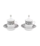 Tazza Caffè con Piatto e Coperchio Labirinto Nero Ginori 1735 Taza de Café