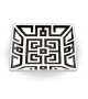 Coppa Quadrata Bassa Labirinto Nero Ginori 1735 Low Square Cup