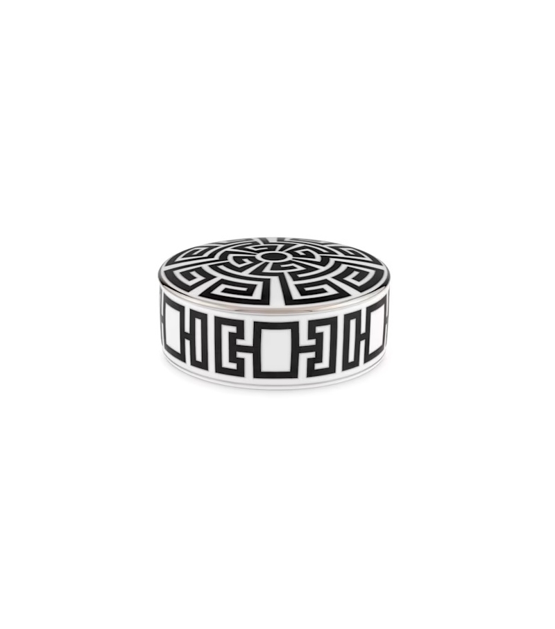 Scatola Talco Labirinto Nero Ginori 1735 Round Box