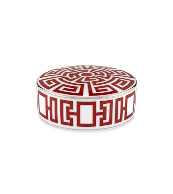 Scatola Talco Labirinto Scarlatto Ginori 1735 Round Box