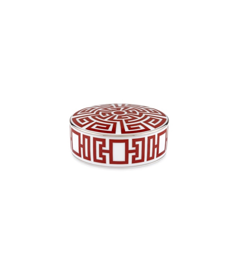 Scatola Talco Labirinto Scarlatto Ginori 1735 Round Box