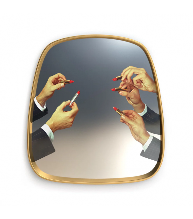 Lipstick Gold Frame Seletti Spiegel