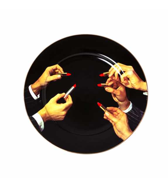 Lipsticks Black Seletti Assiette de Diner