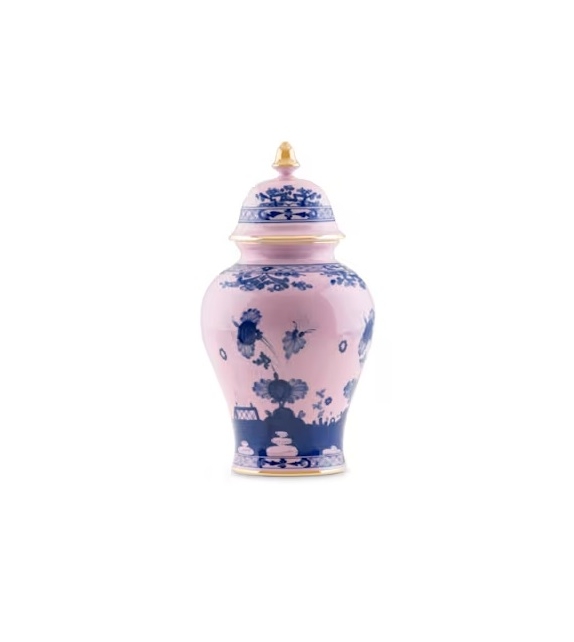 Potiche con Coperchio Oriente Italiano Azalea Ginori 1735 Vaso