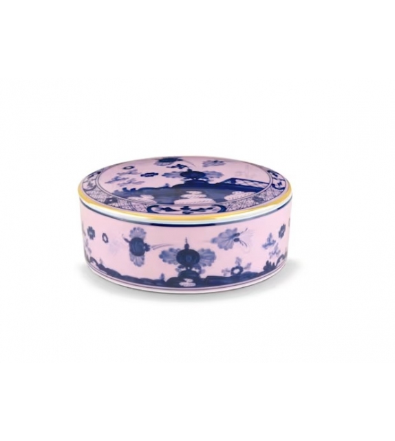 Scatola Talco Oriente Italiano Azalea Ginori 1735 Round Box