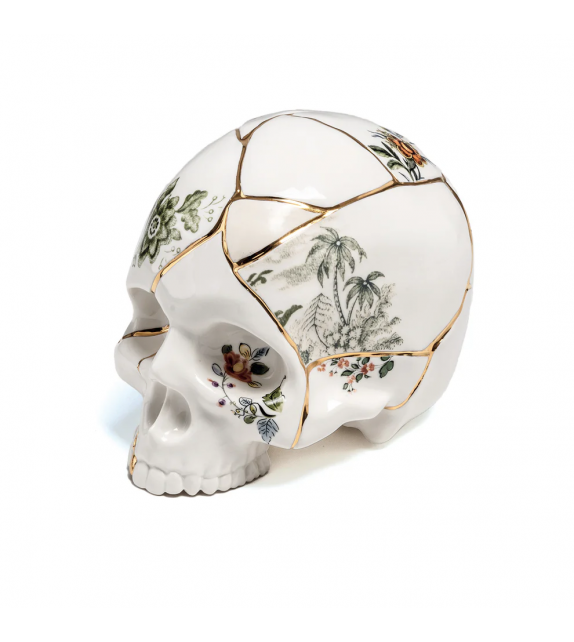 Kintsugi Skull Seletti Escultura