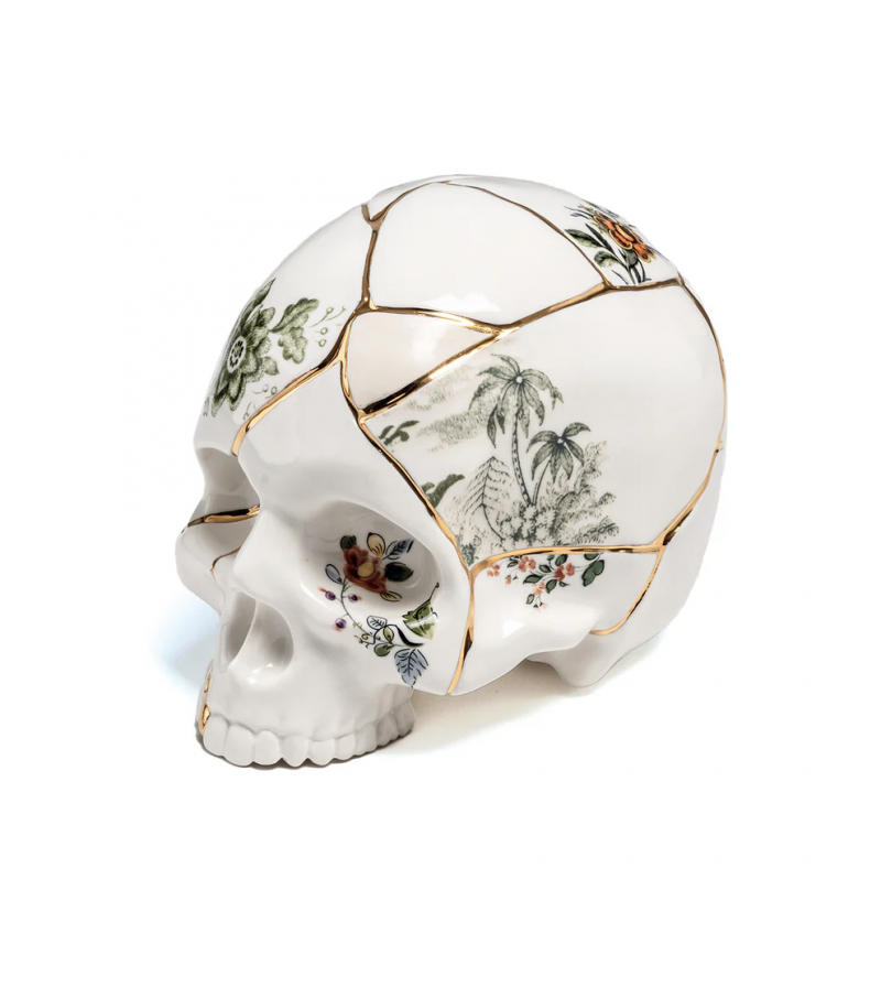 Kintsugi Skull Seletti Escultura