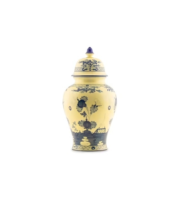 Potiche con Coperchio Oriente Italiano Citrino Ginori 1735 Vase