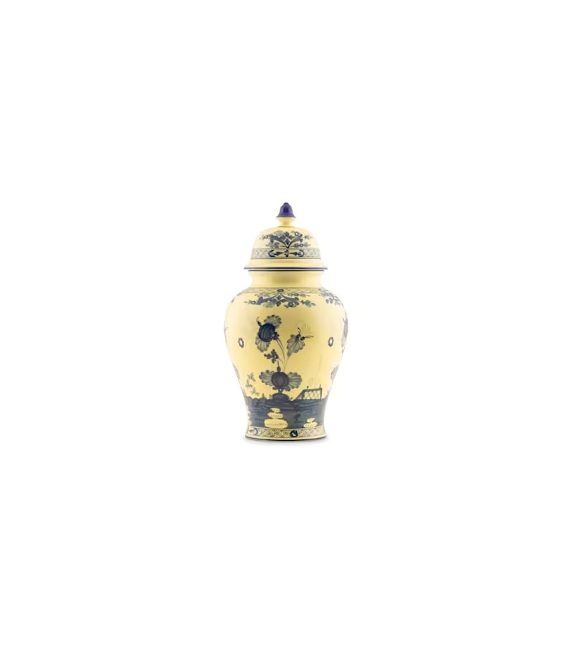 Potiche con Coperchio Oriente Italiano Citrino Ginori 1735 Vaso