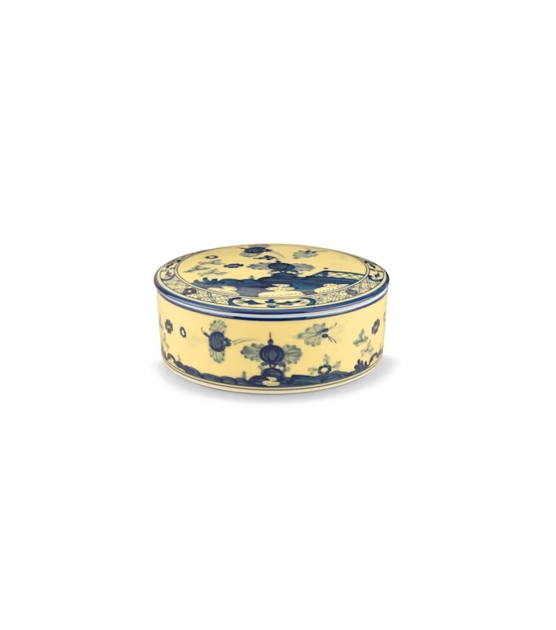 Scatola Talco Oriente Italiano Citrino Ginori 1735 Round Box