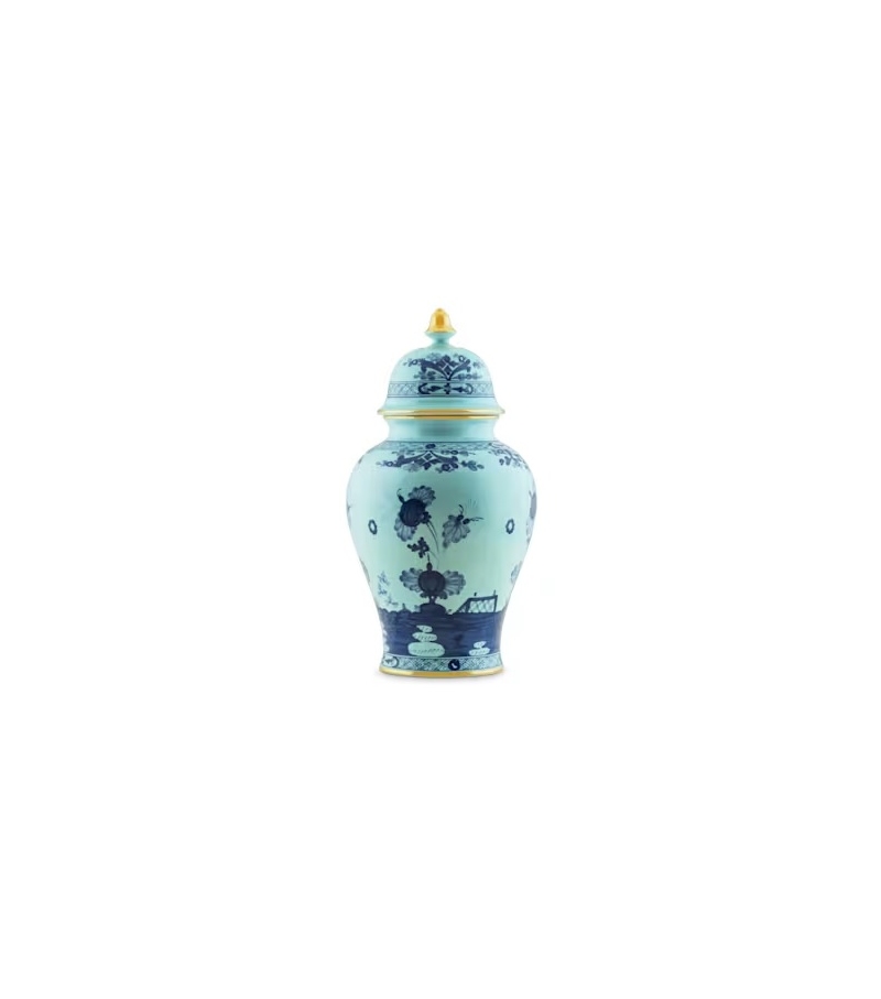 Potiche con Coperchio Oriente Italiano Iris Ginori 1735 Vase