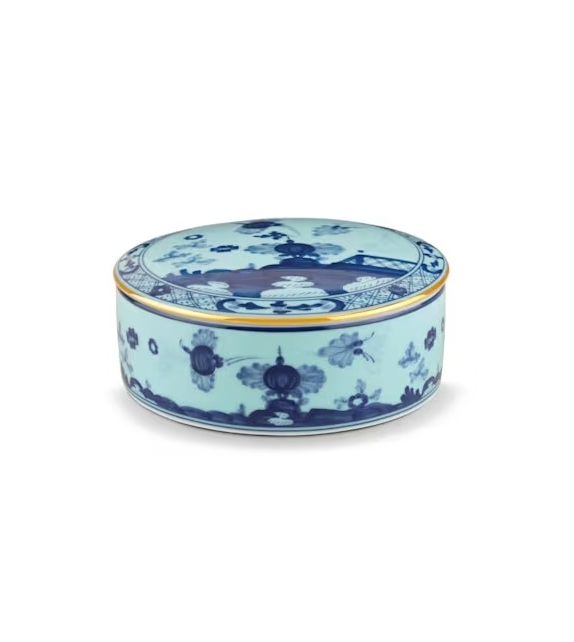 Scatola Talco Oriente Italiano Iris Ginori 1735 Round Box