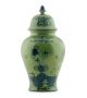 Vase Potiche con Coperchio Oriente Italiano Malachite Citrino Ginori 1735