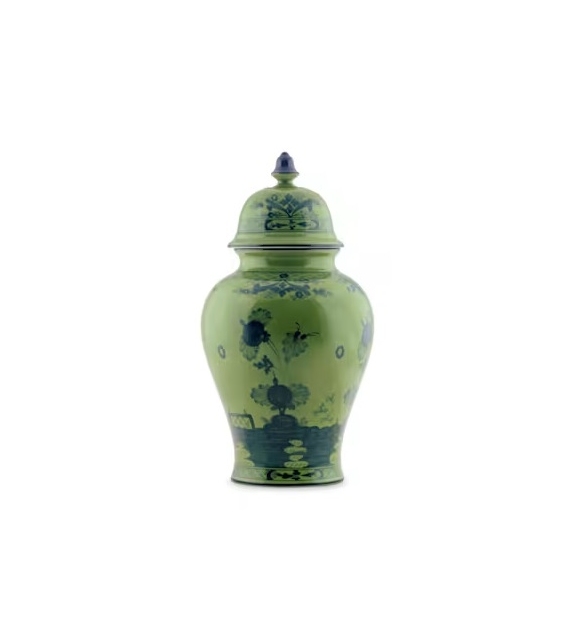 Potiche con Coperchio Oriente Italiano Malachite Ginori 1735 Vaso