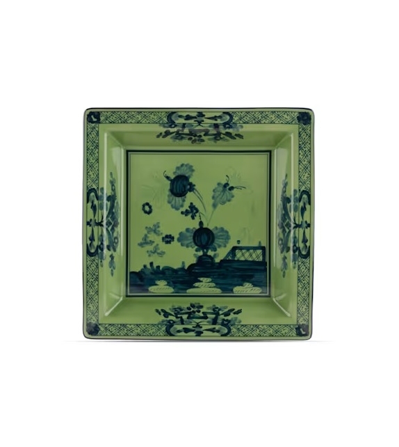 Piatto Svuotatasche Oriente Italiano Malachite Ginori 1735 Leeres Taschenfach