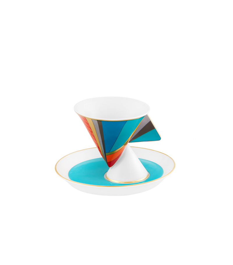 Futurismo Vista Alegre Kaffeetasse mit Untertasse