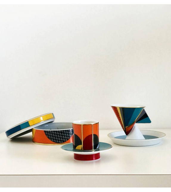 Futurismo Vista Alegre Conjunto de 4 Tazas Café & Platos