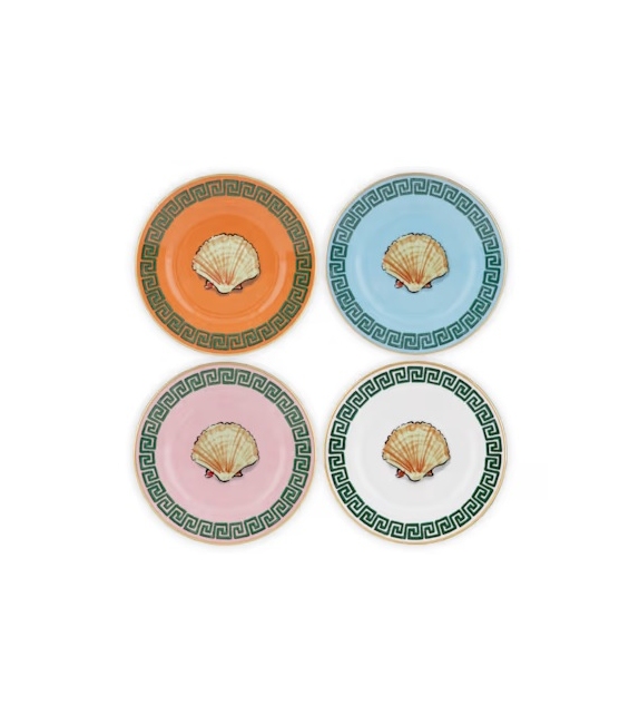 Set of 4 Piatto Pane Il Viaggio di Nettuno Ginori 1735 Plate