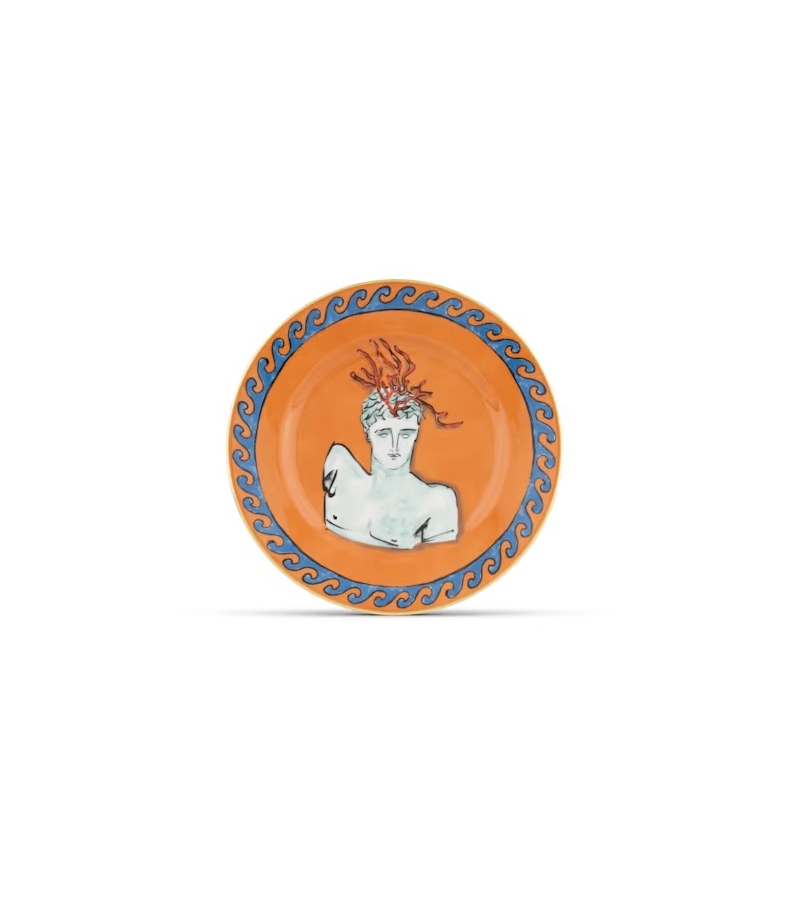 Piatto Dessert Il Viaggio di Nettuno Rock Orange Ginori 1735 Plato