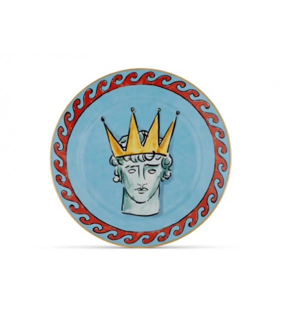 Piatto Il Viaggio di Nettuno Sea Blue Ginori 1735 Plato