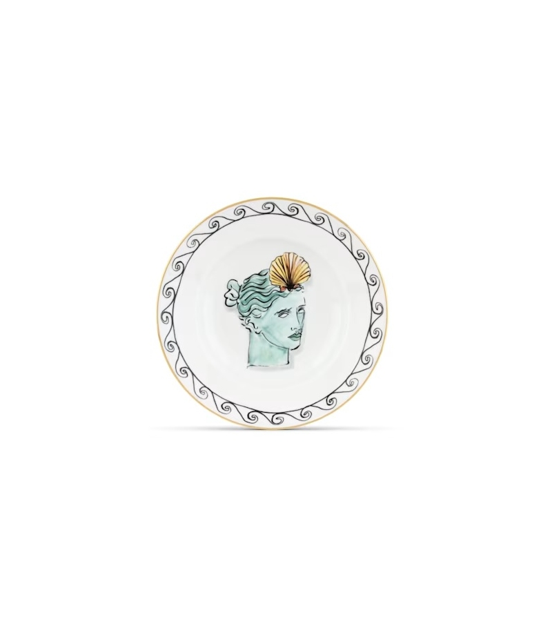 Piatto Fondo Il Viaggio di Nettuno White Ginori 1735 Assiette