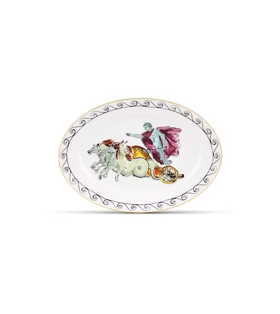 Vassoio Ovale Il Viaggio di Nettuno Chariot White Ginori 1735 Oval Tray