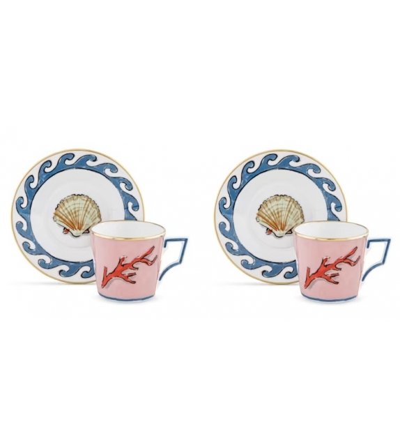 Tazza Caffè con Piattino Il Viaggio di Nettuno Ginori 1735 Coffee Mug