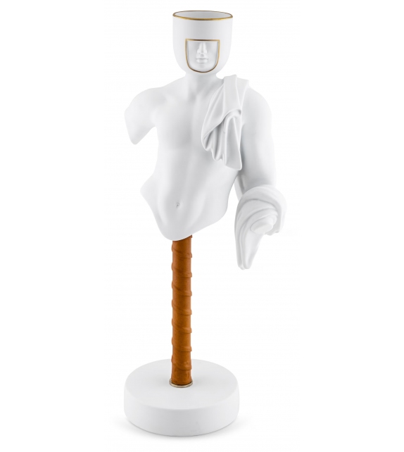 LCDC L'Amante Pure White Ginori 1735 Kerzenständer-Statue