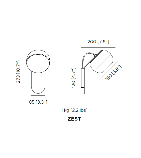 Kiki Outdoor Zest Contardi Wall Lamp