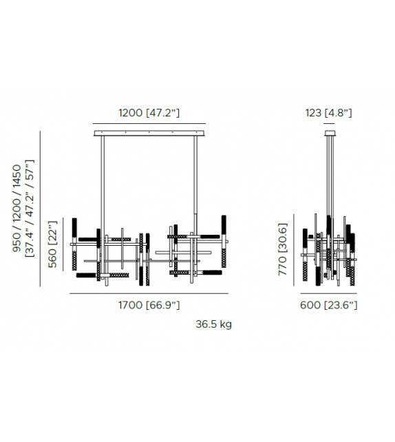 Mikado Double Contardi Lámpara de Suspensión