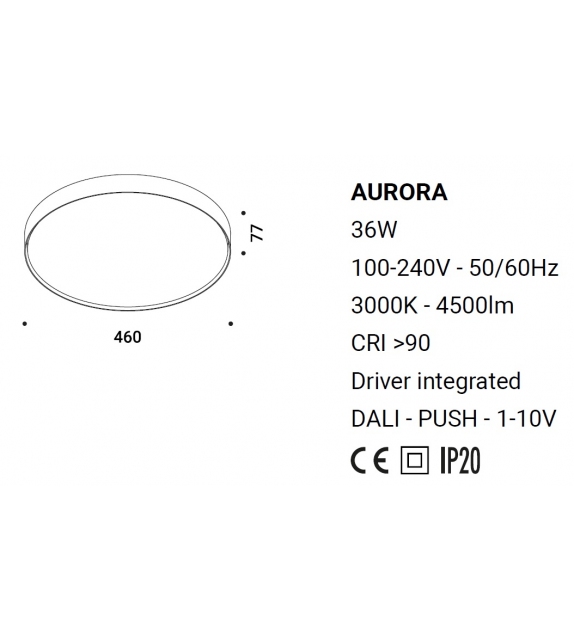 Aurora Davide Groppi Wall/Ceiling Lamp