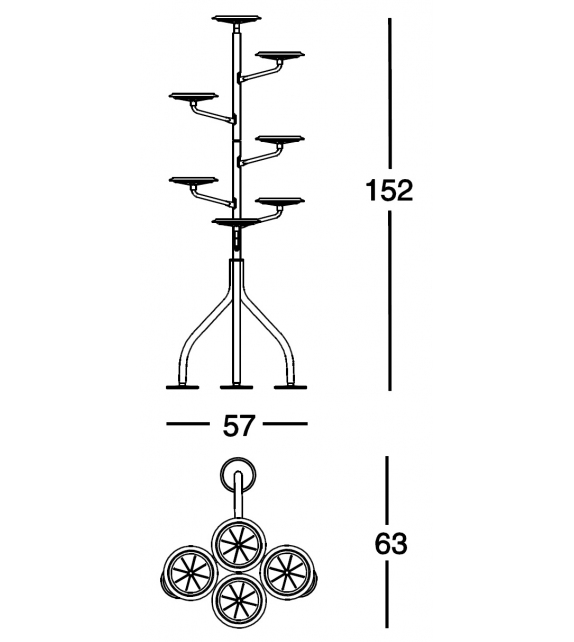 400 Albero Zanotta Blumenstand