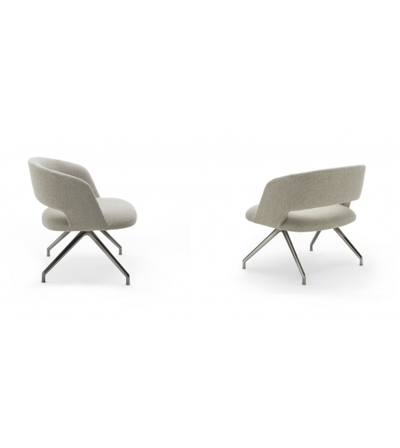Alma Flexform Lounge Armchair with Aluminium Base