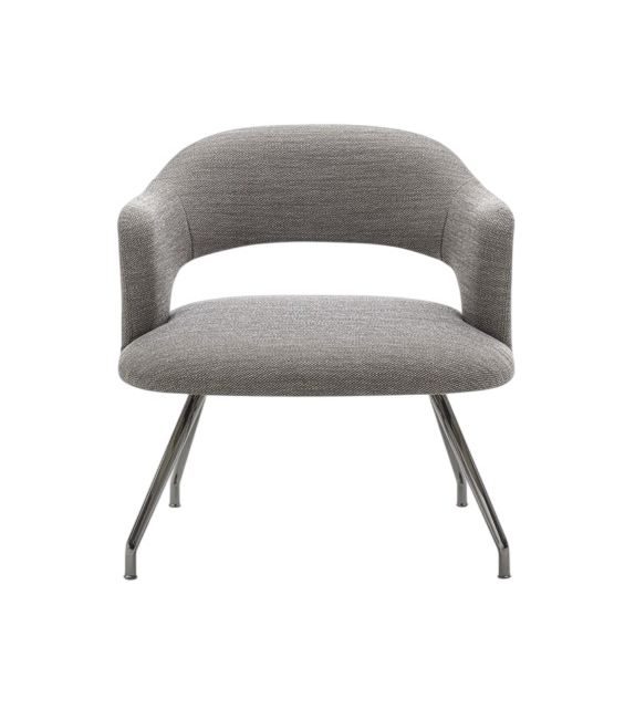 Alma Flexform Lounge-Sessel mit Aluminiumfuß