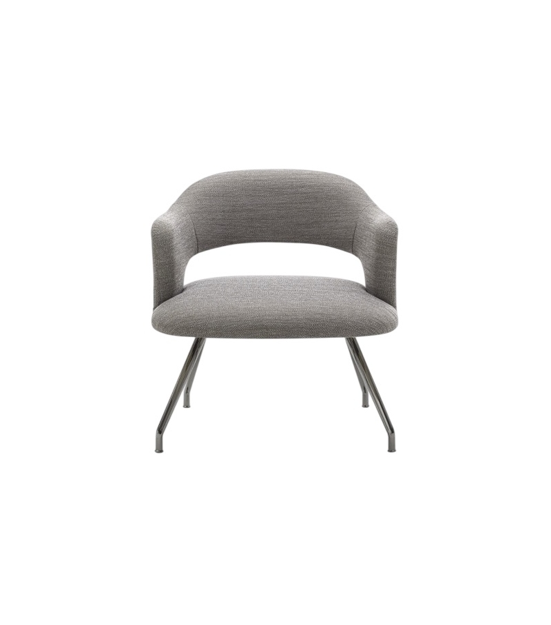Alma Flexform Poltrona Lounge con Base in Alluminio