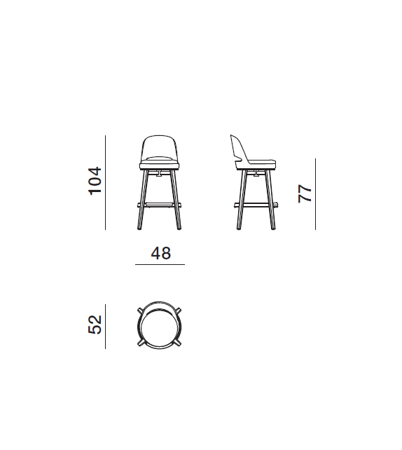 Mollis Molteni&C Tabouret