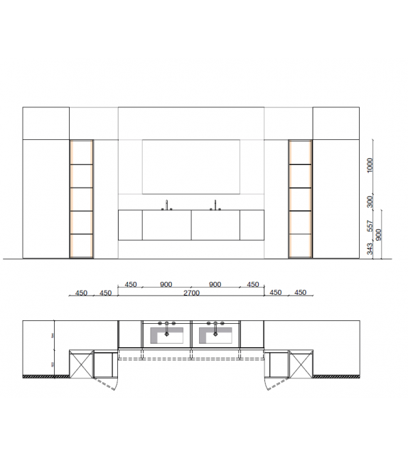 Framis Composition 1 Molteni&C Bathroom System
