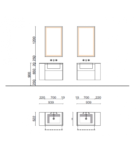 Hi-Line 6 Composition 04 Molteni&C Système de Bain
