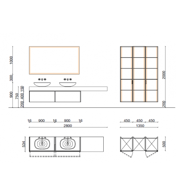 Ratio Composition 01 Molteni&C Bathroom System