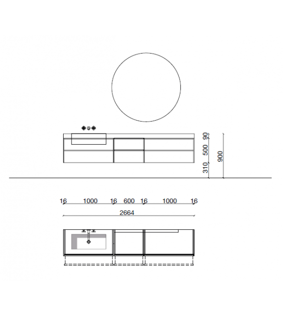 Ratio Composition 03 Molteni&C Bathroom System